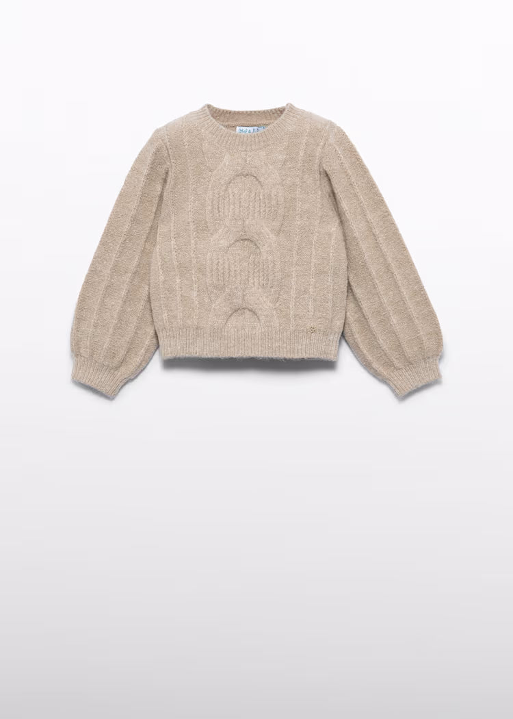 ABEL & LULA GIRLS CABLE-KNIT SWEATER
