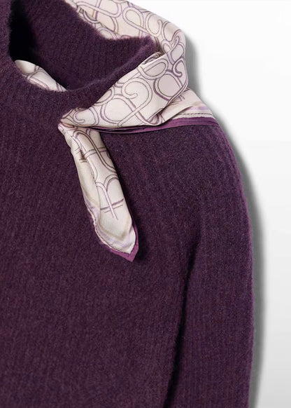 ABEL & LULA GIRLS KNITTED SCARF DETAIL SWEATER