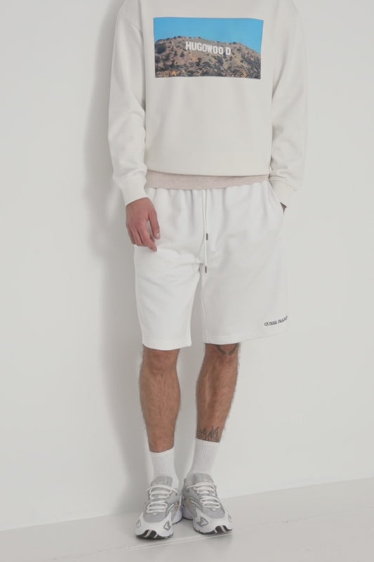 GUESS JEANS EMBROIDERY LOGO COTTON SHORTS
