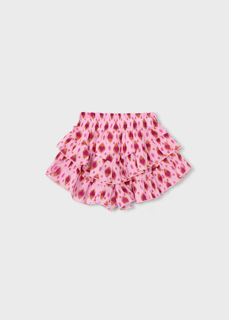 MAYORAL PRINTED RUFFLED TROUSER SKIRT