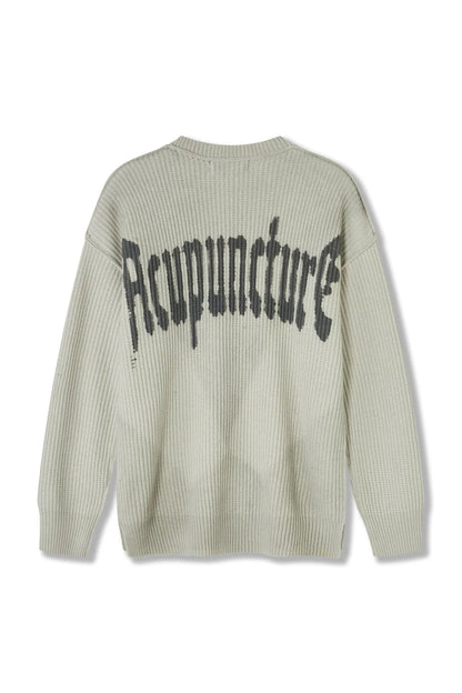 ACUPUNCTURE FASHION PUNKER KNITTED OVERSIZED SWEATER