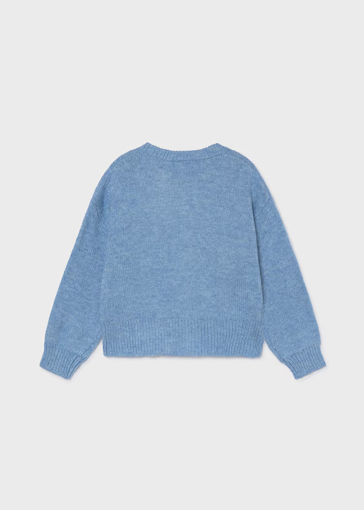 MAYORAL KIDS KNITTED FLOWERS APPLIQUE CARDIGAN
