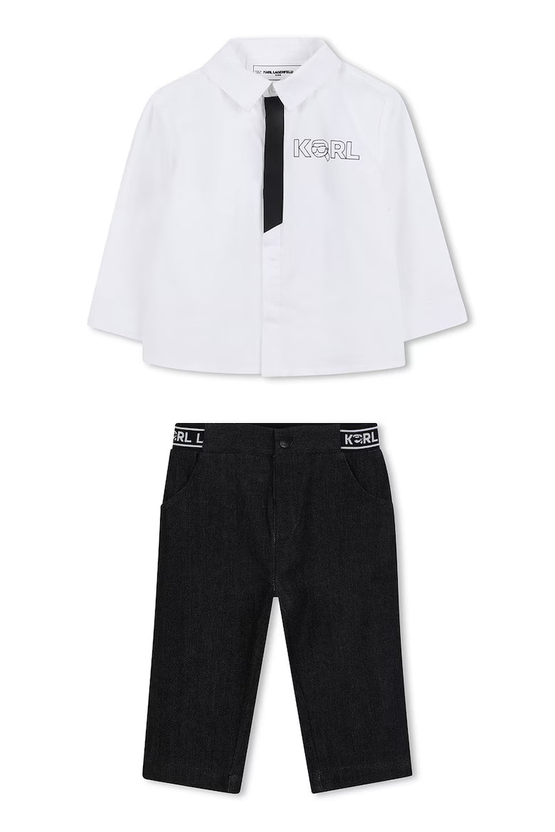 KARL LAGERFELD KIDS SHIRT AND TROUSER SET