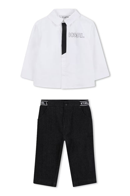 KARL LAGERFELD KIDS SHIRT AND TROUSER SET