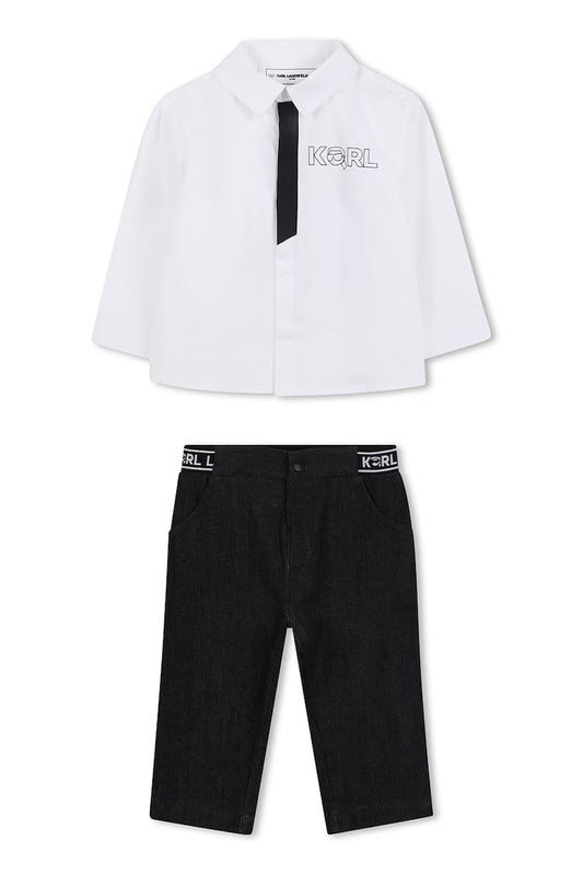 KARL LAGERFELD KIDS SHIRT AND TROUSER SET