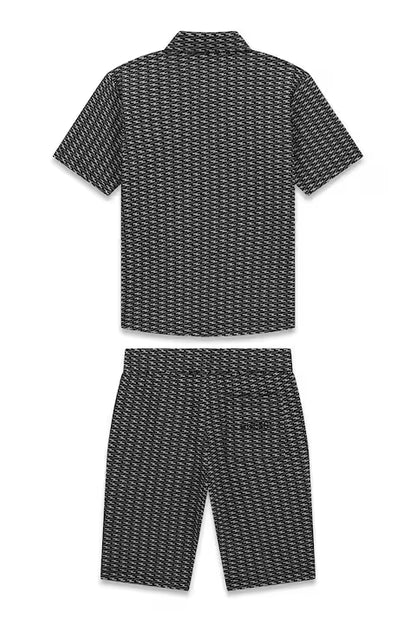 GUESS KIDS SET JACQUARD POLO & SHORTS