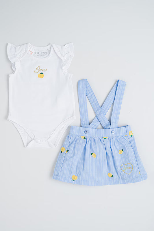 GUESS KIDS SET BODY & POPLIN SKIRTALL