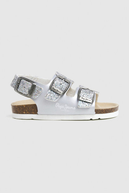PEPE JEANS KIDS OBAN STARS LEATHER SANDALS