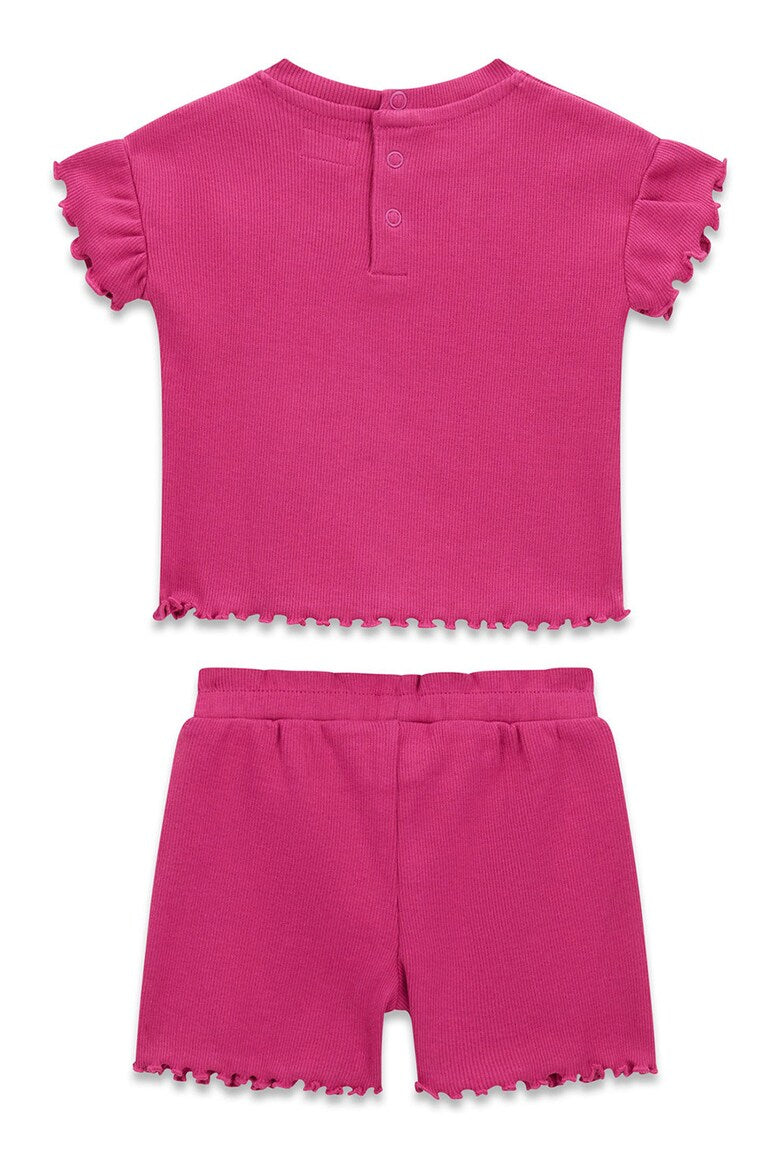 GUESS KIDS SET RIB T SHIRT & RIB SHORT
