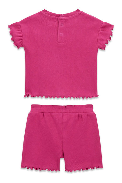 GUESS KIDS SET RIB T SHIRT & RIB SHORT