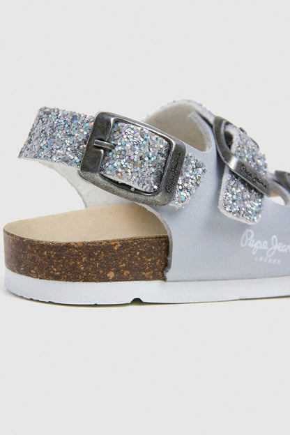 PEPE JEANS KIDS OBAN STARS LEATHER SANDALS