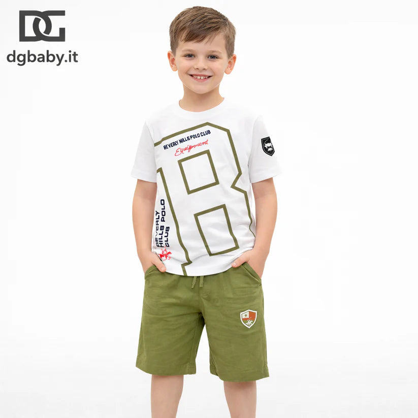 BEVERLY HILLS POLO CLUB KIDS SET T SHIRT & SHORT