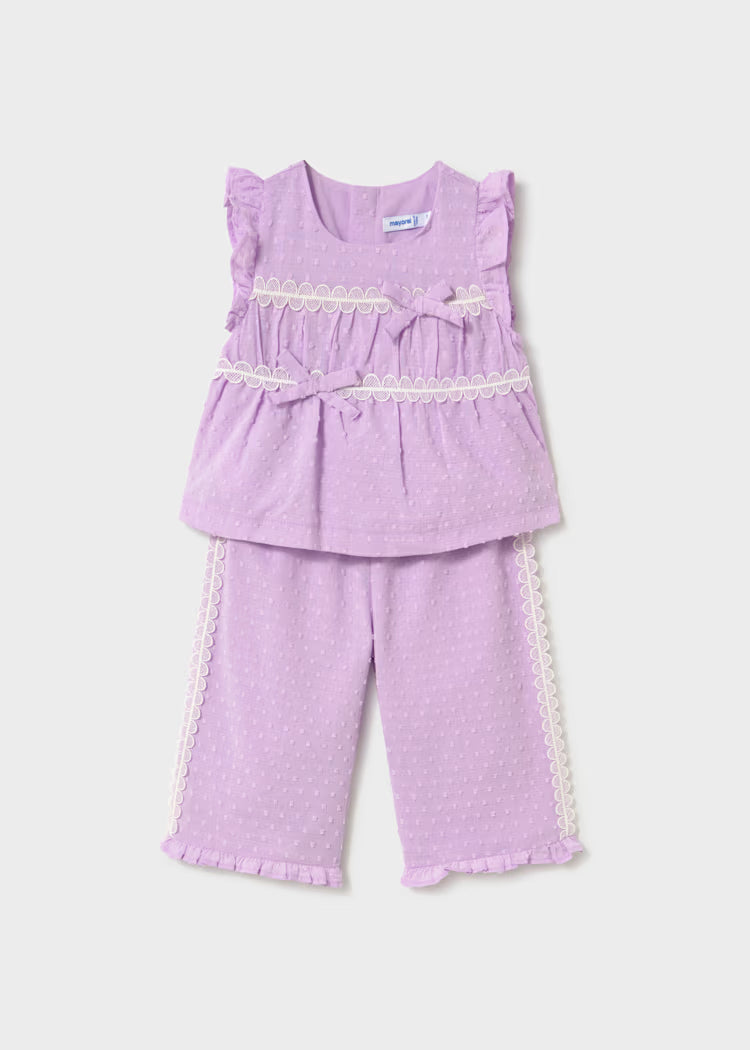 MAYORAL RUFFLED TROUSERS SET BABY