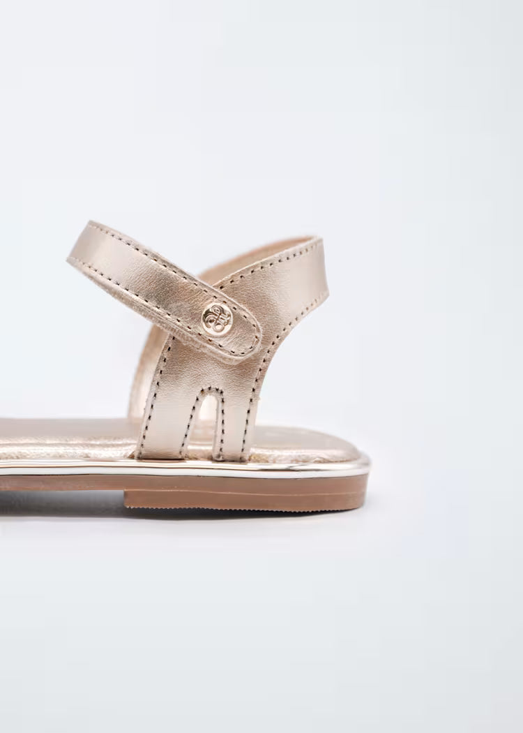 ABEL & LULA GIRL'S LEATHER BOW TULLE SANDALS