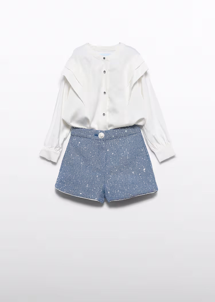 ABEL & LULA DENIM SEQUINS SHORT SET