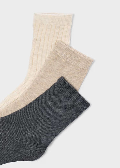 MAYORAL KIDS 3 PAIR SOCKS SET