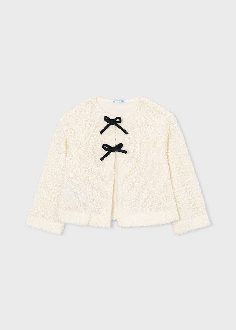 MAYORAL KIDS FUR CARDIGAN- TOP & LEGGINGS SET