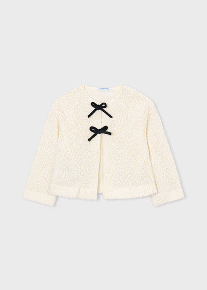 MAYORAL KIDS FUR CARDIGAN- TOP & LEGGINGS SET