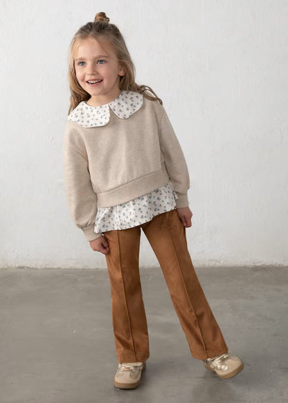 MAYORAL GIRL'S LEGGINGS AND BLOUSE SET