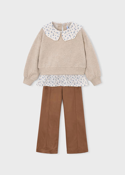 MAYORAL GIRL'S LEGGINGS AND BLOUSE SET
