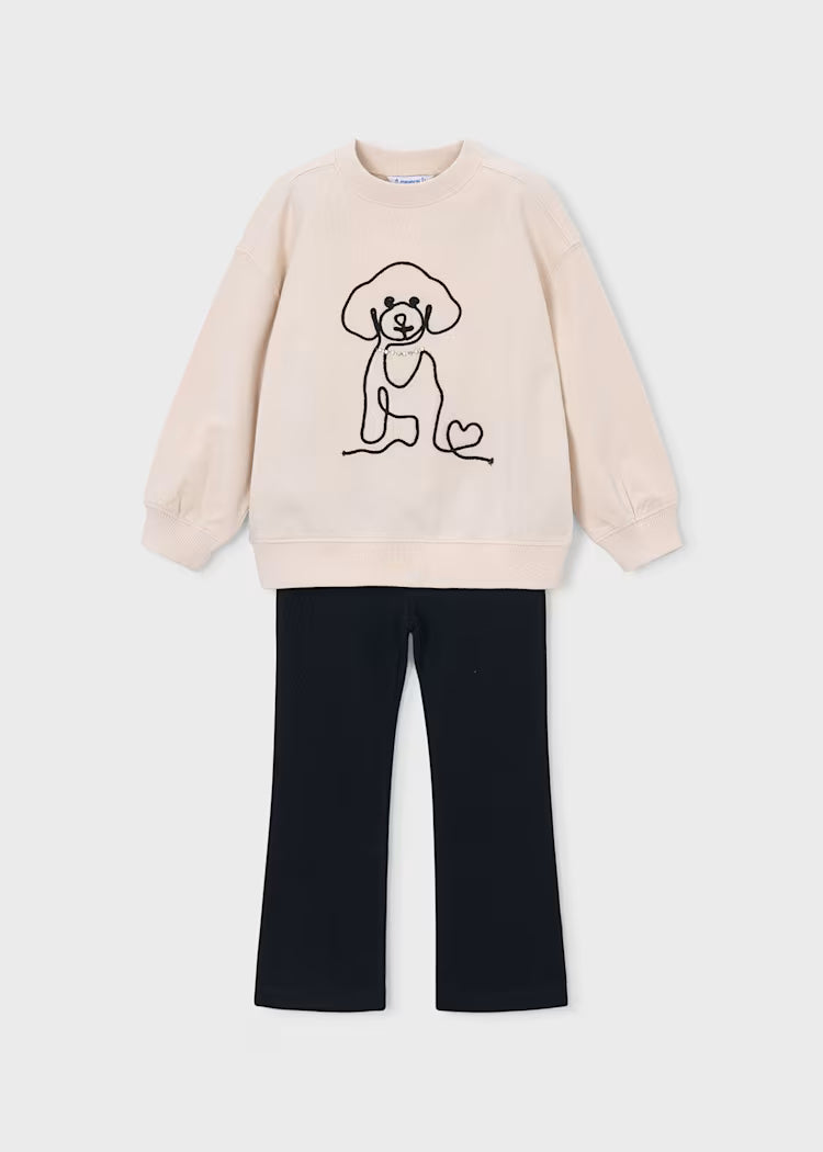 MAYORAL GIRL'S SWEATSHIRT LEGGINGS SET