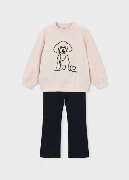 MAYORAL GIRL'S SWEATSHIRT LEGGINGS SET