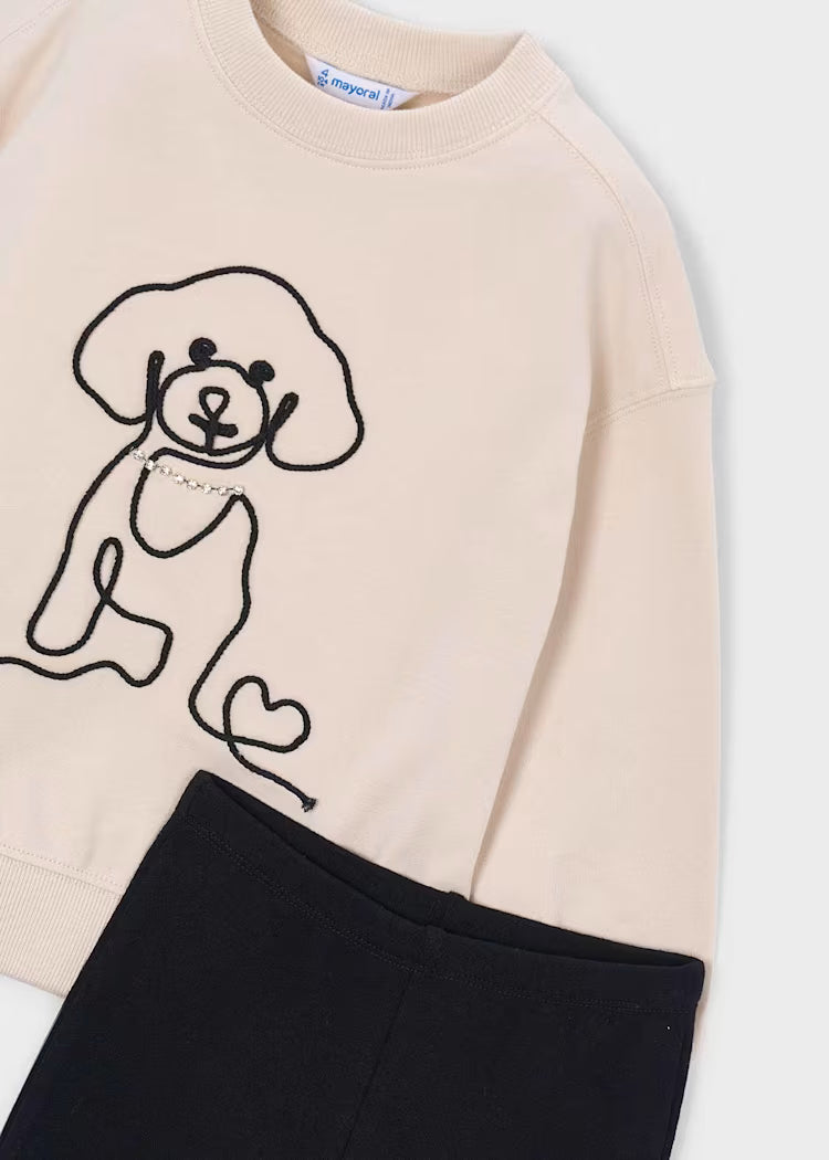 MAYORAL GIRL'S SWEATSHIRT LEGGINGS SET