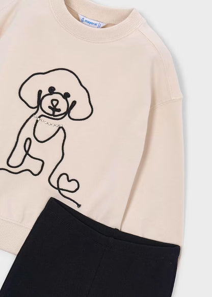 MAYORAL GIRL'S SWEATSHIRT LEGGINGS SET
