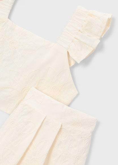 MAYORAL EMBRODERED SHORT AND TOP SET
