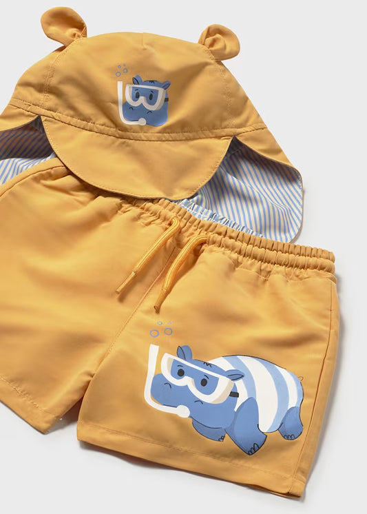 MAYORAL SET SWIMSUIT WITH SWIM CAP