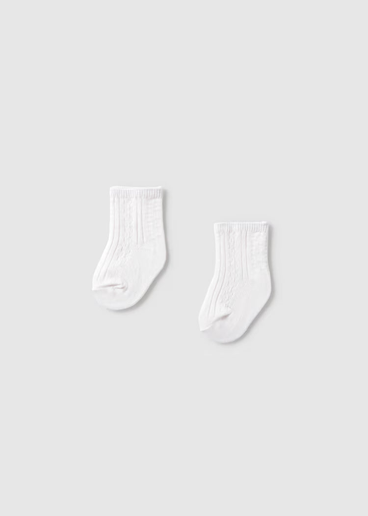 MAYORAL SET OF 2 DRESS SOCKS FOR NEWBORNS