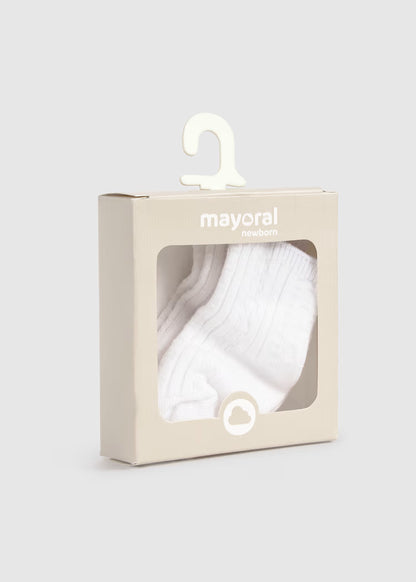 MAYORAL SET OF 2 DRESS SOCKS FOR NEWBORNS