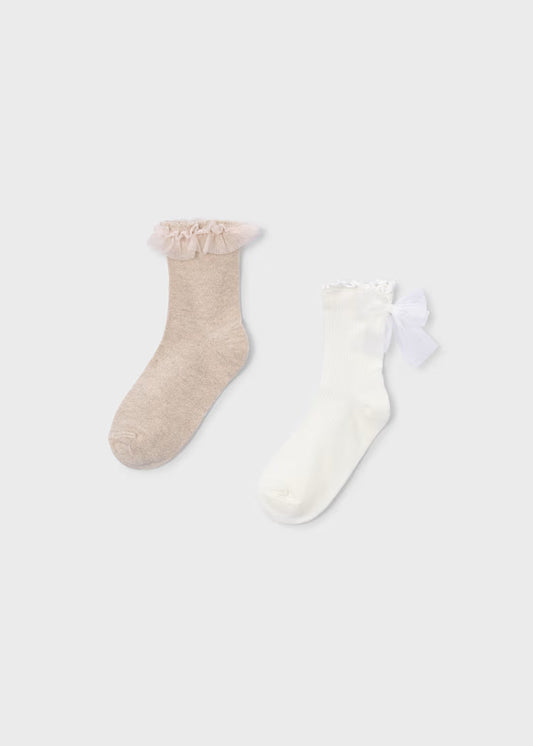 MAYORAL SET OF 2 GIRLS' SOCKS