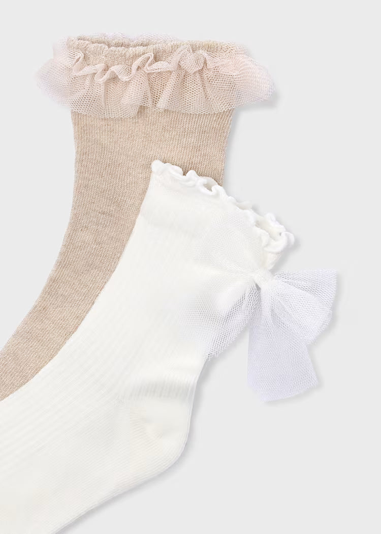 MAYORAL SET OF 2 GIRLS' SOCKS