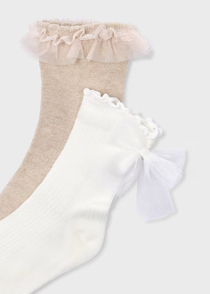 MAYORAL SET OF 2 GIRLS' SOCKS