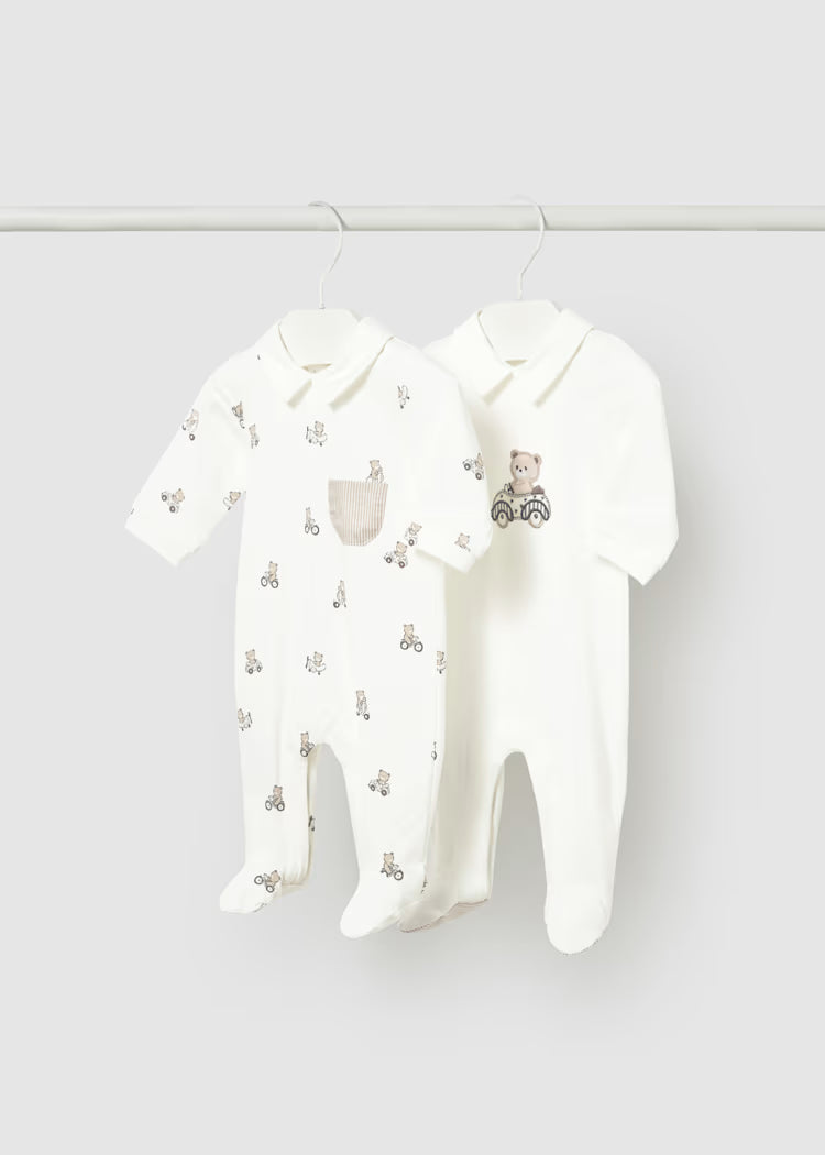 MAYORAL SET OF 2 LONG NEWBORN ROMPERS