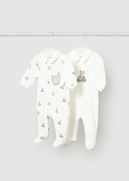 MAYORAL SET OF 2 LONG NEWBORN ROMPERS