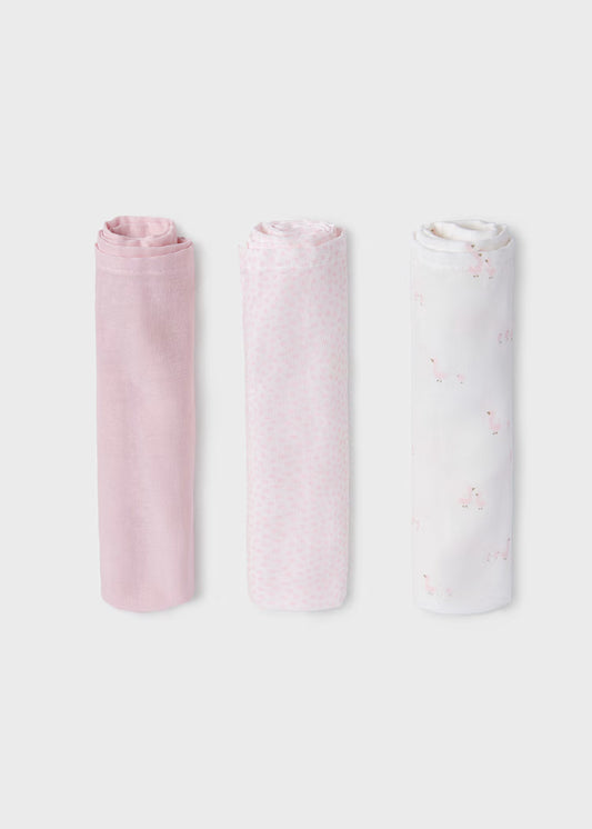 MAYORAL SET OF 3 BABY GAUZE PADS