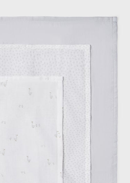 MAYORAL SET OF 3 BABY GAUZE PADS