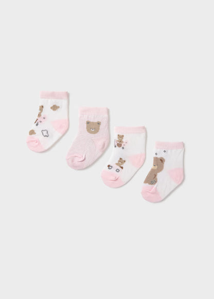 MAYORAL SET OF 4 NEWBORN ANIMAL SOCKS