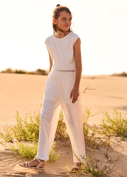 MAYORAL GIRLS LONG PANTS SET WITH STRASS