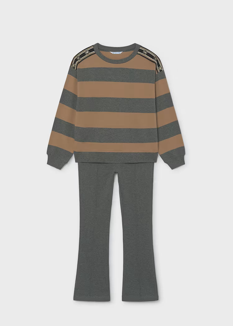 MAYORAL STRIPED SWEATSHIRT SET