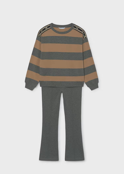 MAYORAL STRIPED SWEATSHIRT SET