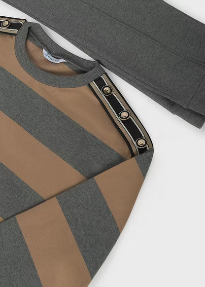 MAYORAL STRIPED SWEATSHIRT SET
