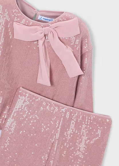 MAYORAL KIDS SEQUINED SET SHIRT & PANTS