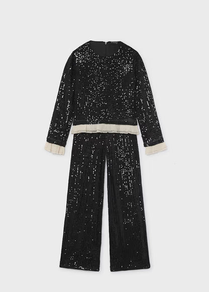 MAYORAL GIRLS ALLOVER SEQUINS SET SWEATER & PANTS