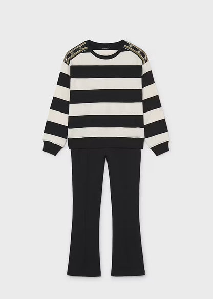 MAYORAL GIRLS SET STRIPED JUMPER & PANTS SET