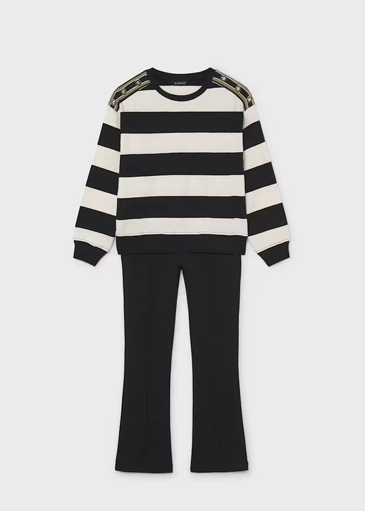 MAYORAL GIRLS SET STRIPED JUMPER & PANTS SET