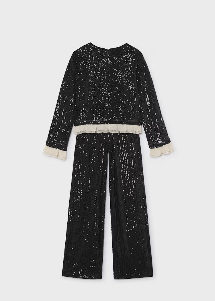 MAYORAL GIRLS ALLOVER SEQUINS SET SWEATER & PANTS