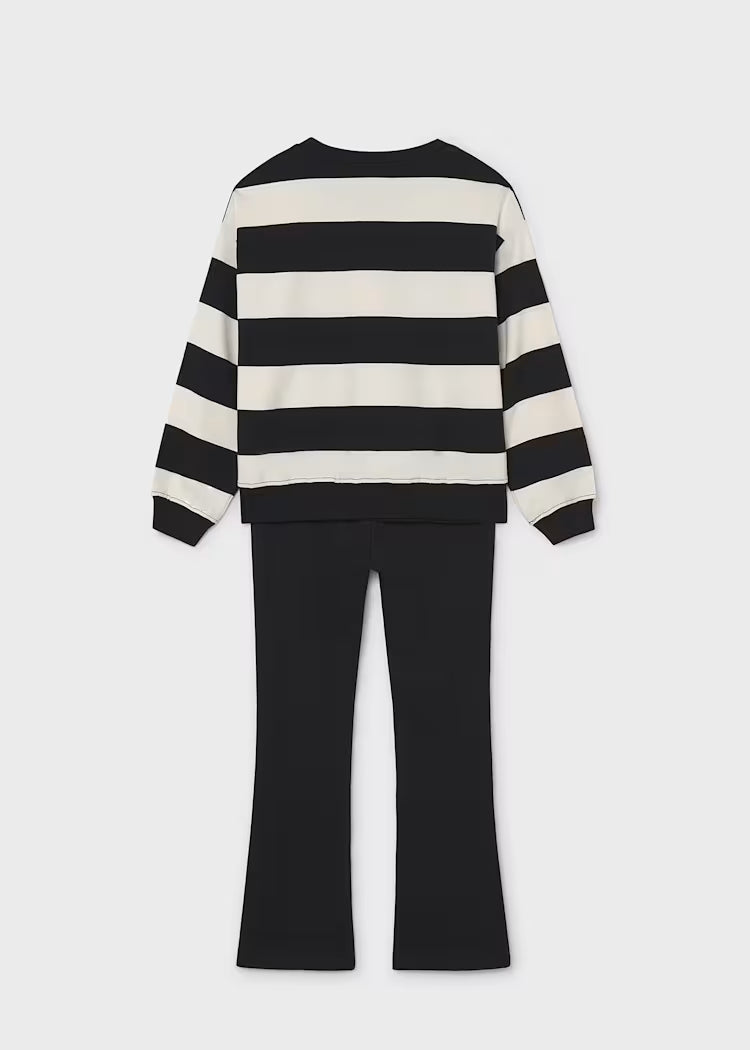 MAYORAL GIRLS SET STRIPED JUMPER & PANTS SET